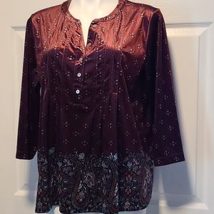 Croft and Barrow Petite Large Maroon